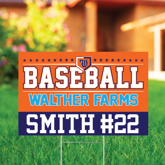 Walther Farms Baseball Yard Sign