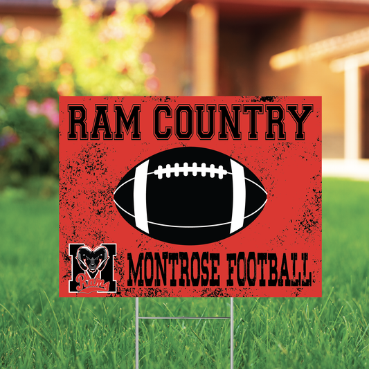 Montrose Rams Football Sign