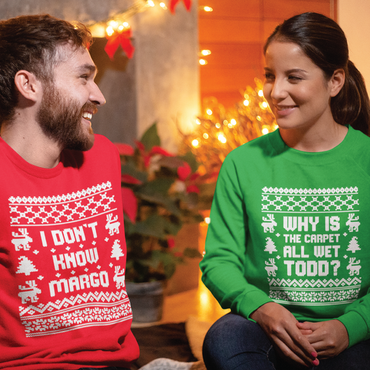 Todd & Margo Christmas Vacation Inspired Crewneck Sweatshirt For Couples