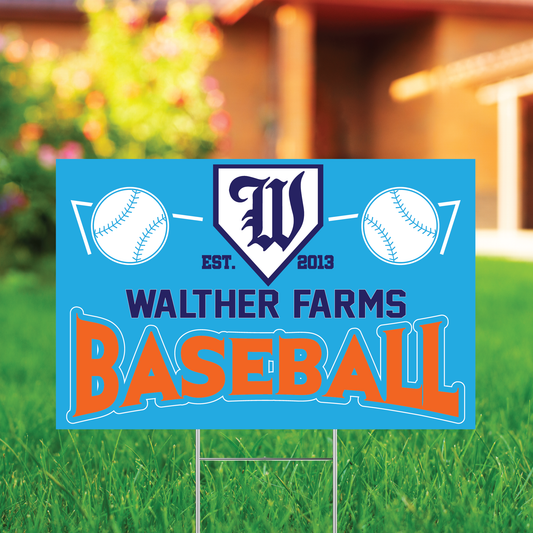 Walther Farms Baseball Yard Sign